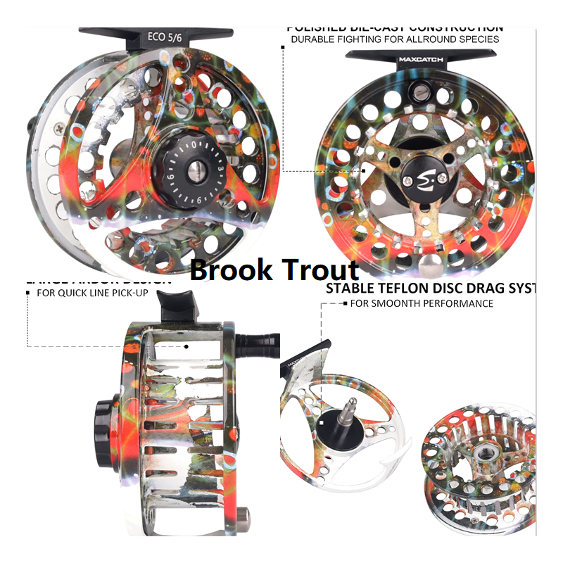 Maxcatch ECO New Starter Fly Reel - Brook Trout Pattern