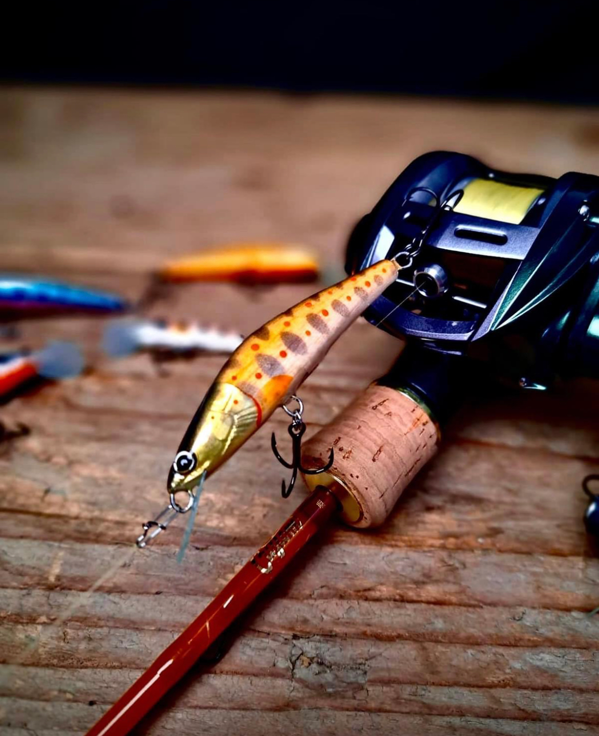 PAN Handmade Lure on Fishing Rod