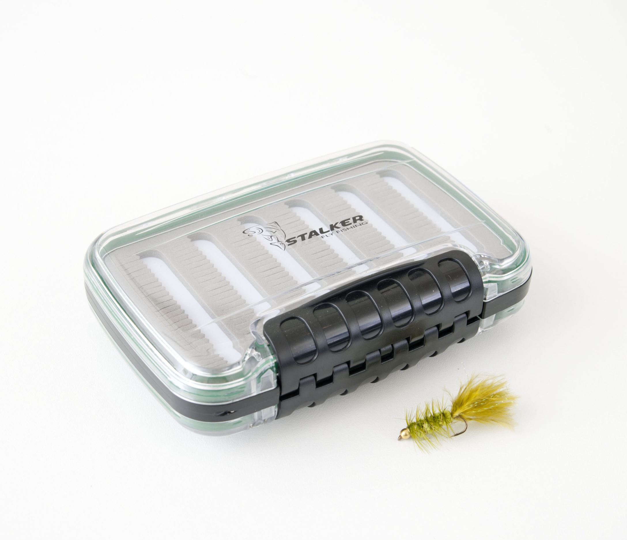 Stalker Double Sided Small Green and Black Fly Box