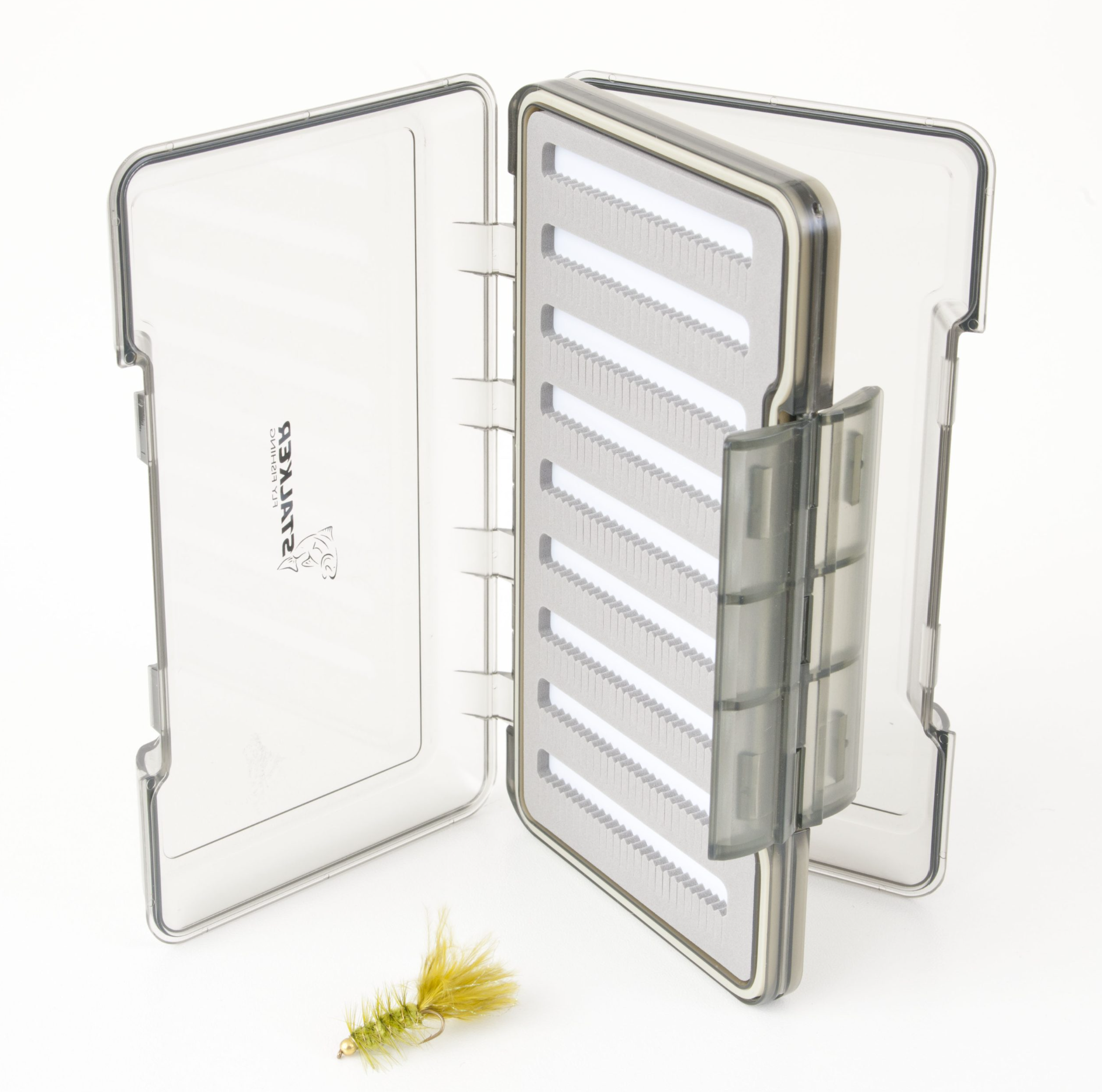 Stalker Double Sided Large Grey Slit Foam Fly Box