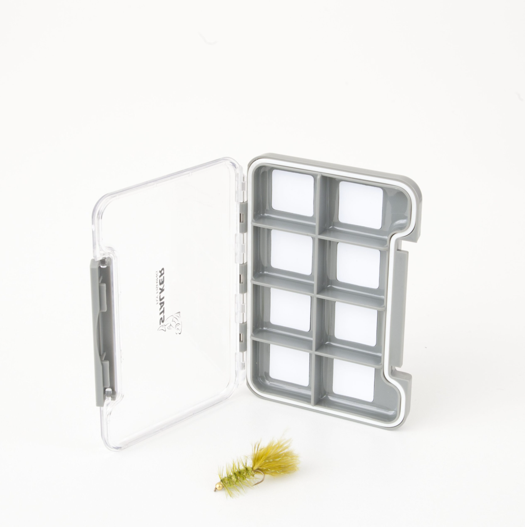 Stalker - Grey 8 Compartment Fly Box