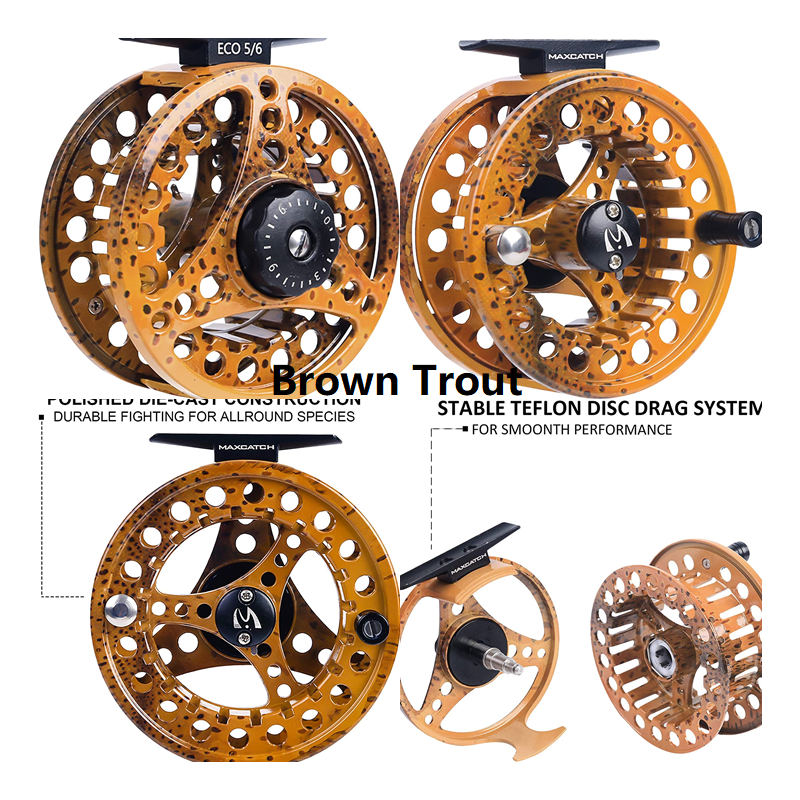 Maxcatch ECO New Starter Fly Reel - Brown Trout Pattern