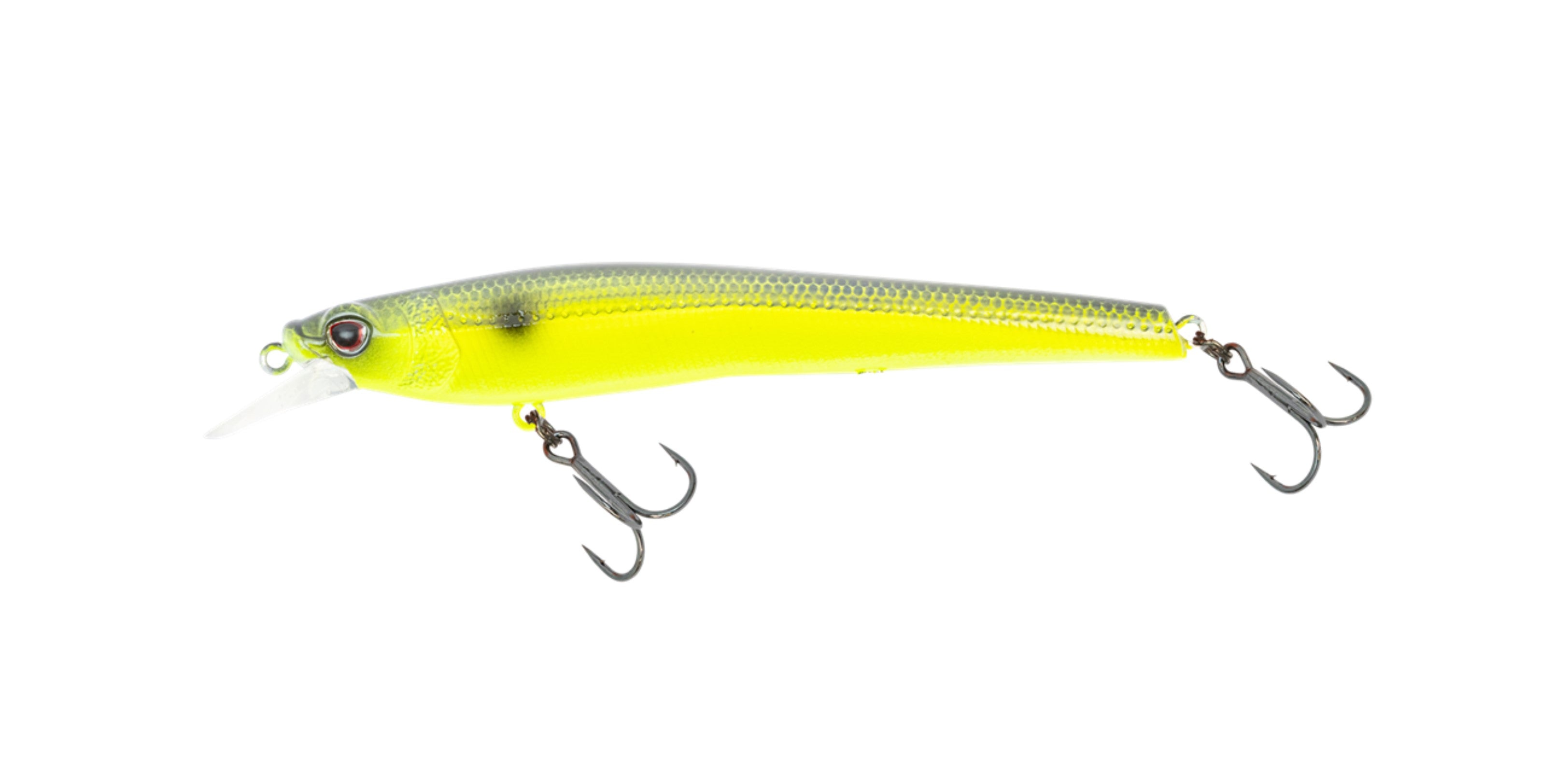 Shikari 95mm Suspending Jerkbait - Chartreuse Black Back