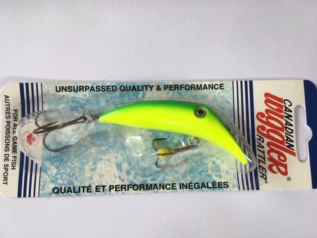 Canadian Wiggler - Flatfish Rattler (Chartreuse Green)