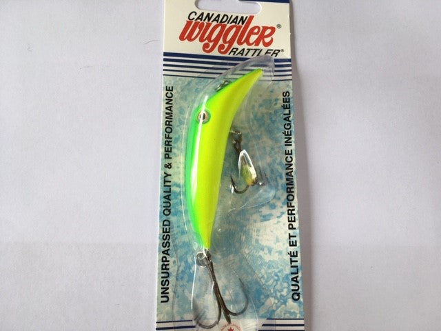 Canadian Wiggler - Flatfish Rattler (Chartreuse Green)