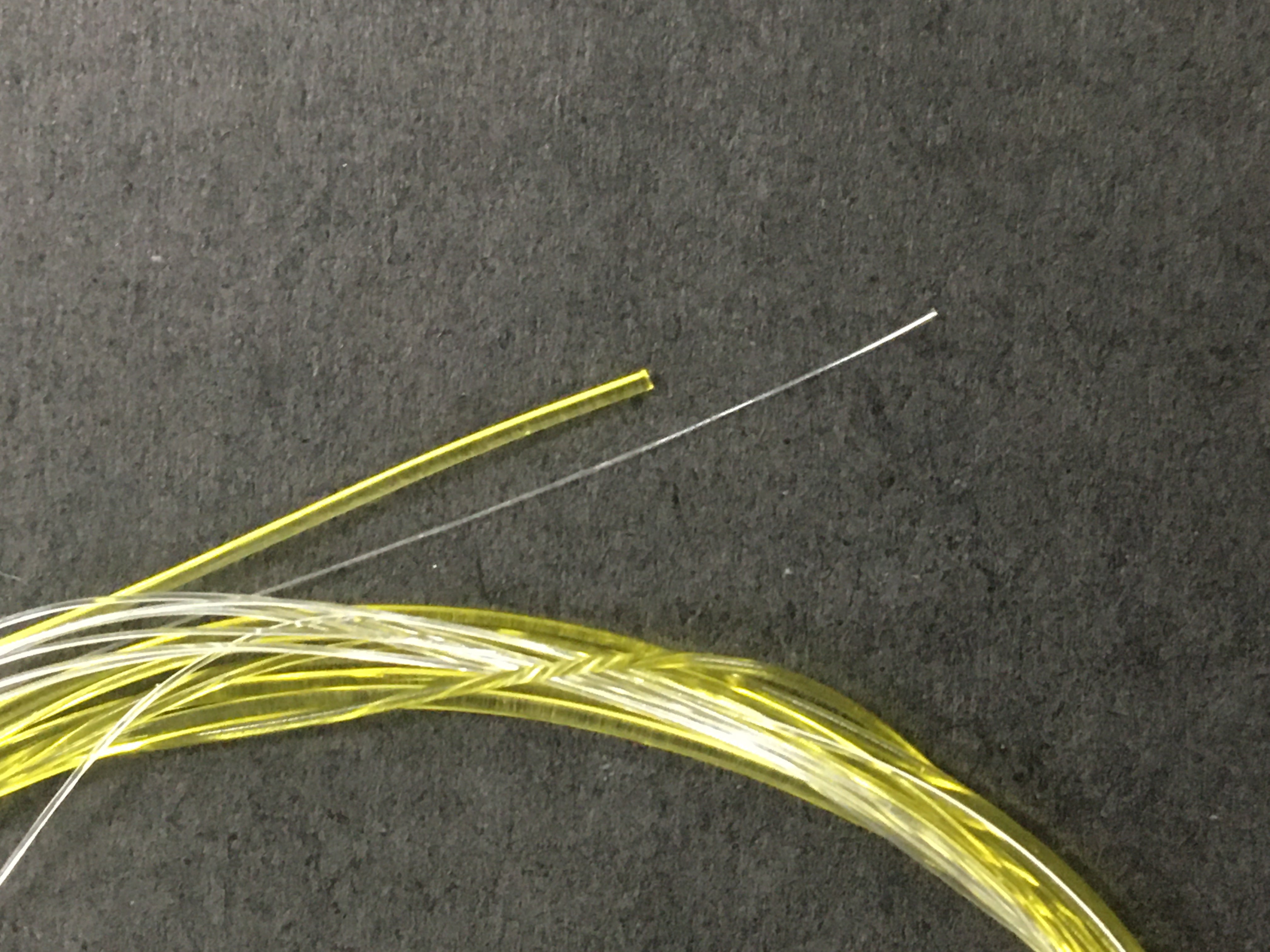 Flat Butt Tapered Leader 9ft 4X - Yellow to Clear