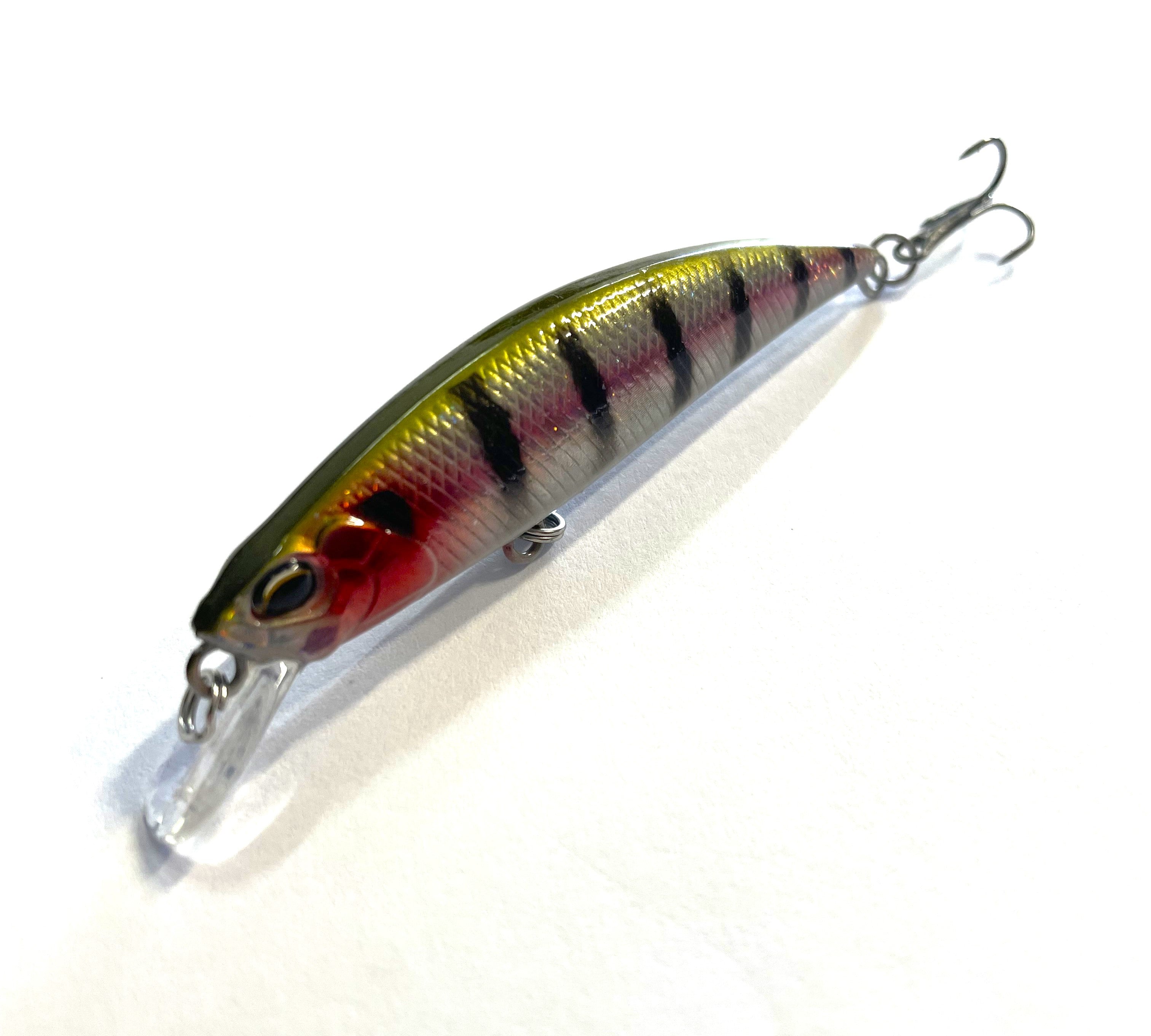 S70 Sinking Minnow - Bleeding Perch