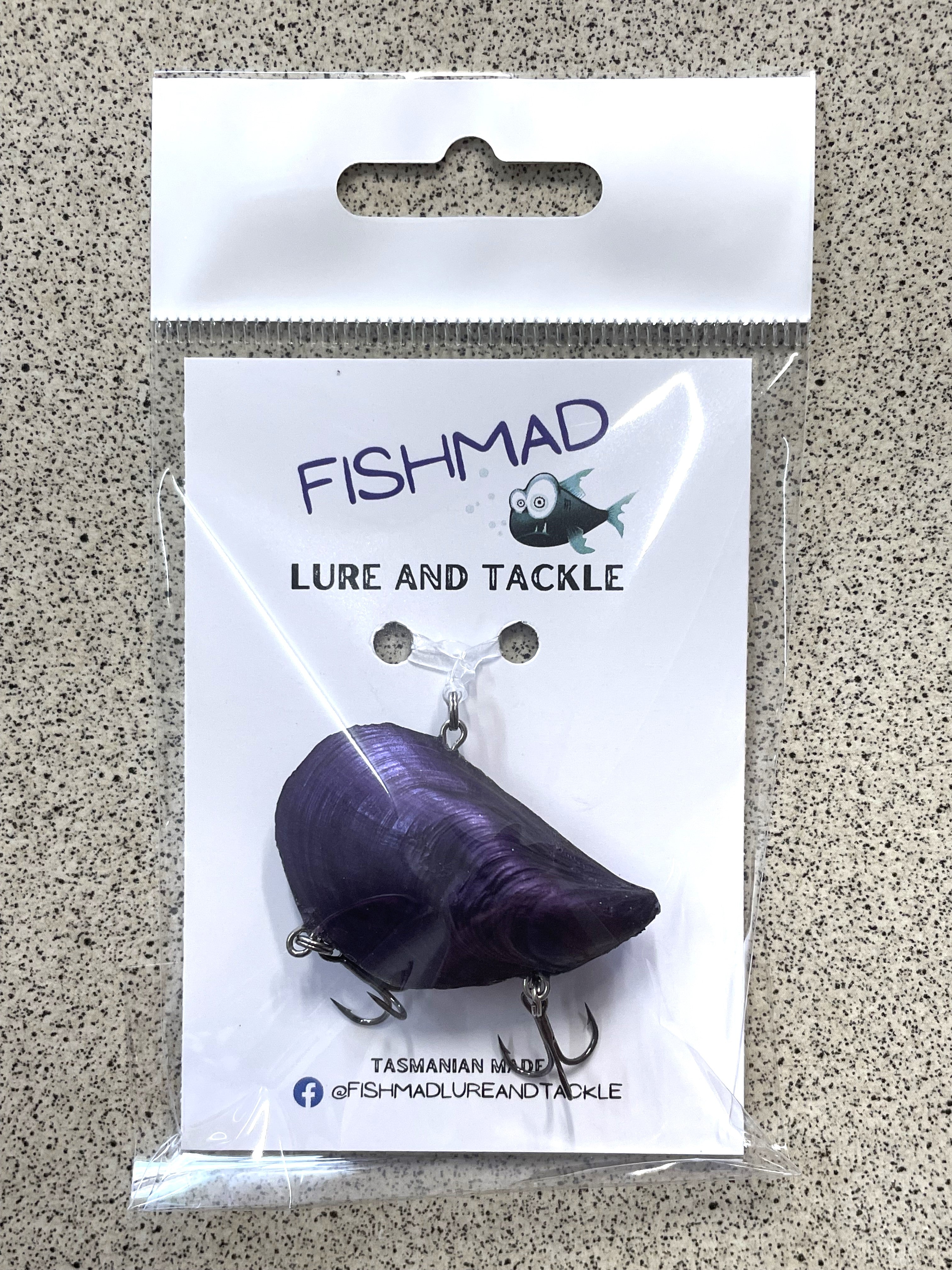 Fishmad Mussel Lure - Shimmer Purple - Large