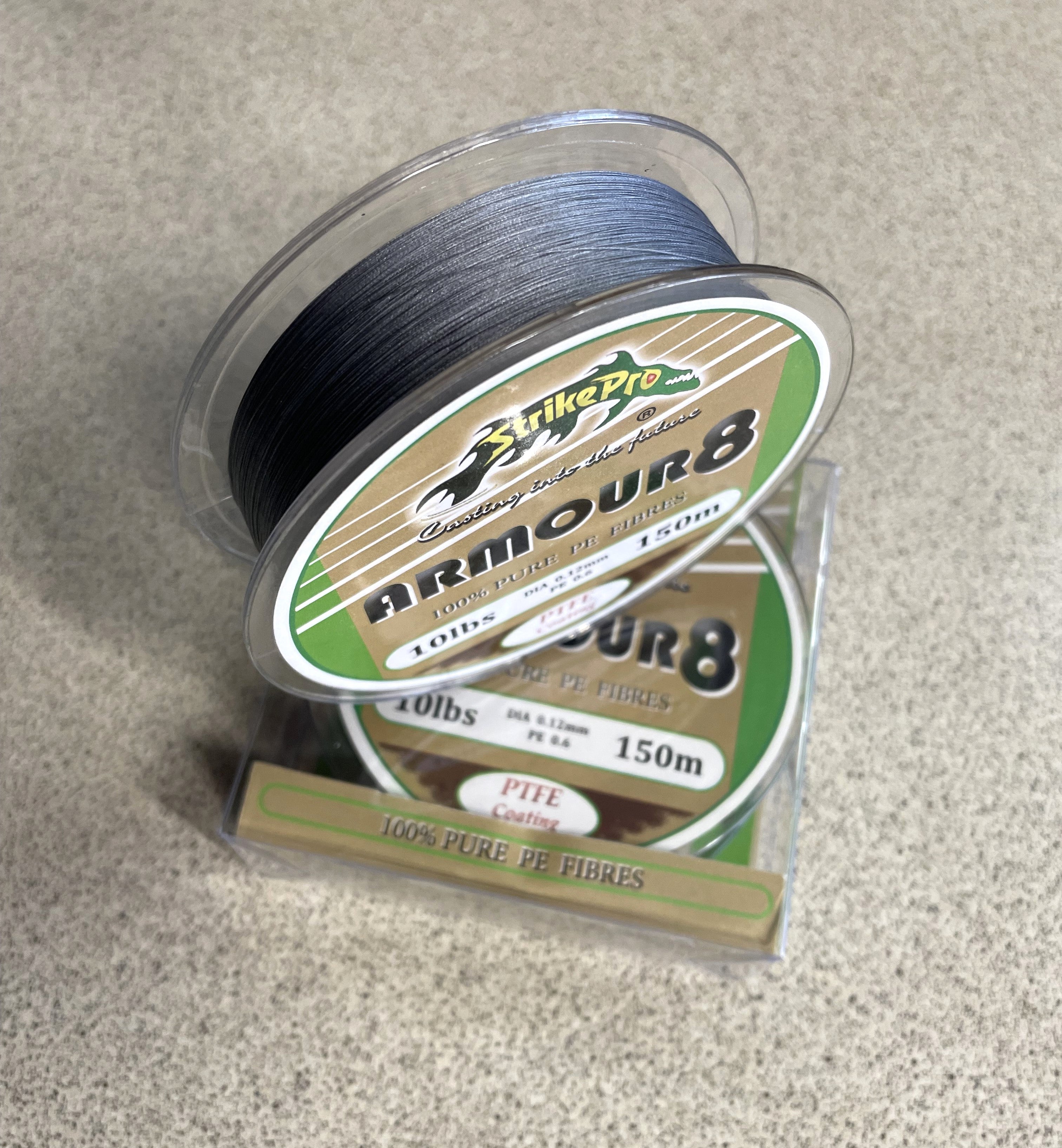 Strike Pro Armour 8 PE Braid - 10lb 150m (Grey)