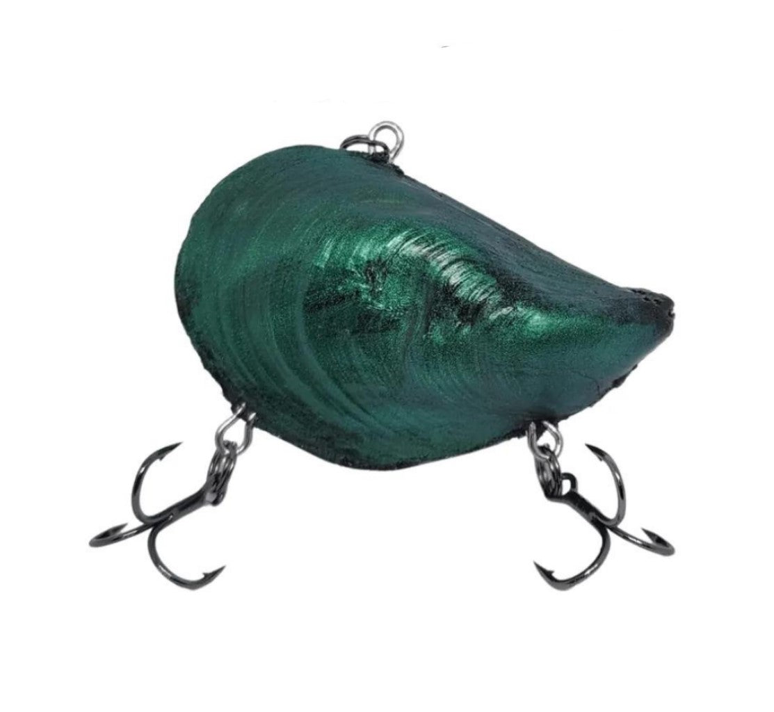 Fishmad Mussel Lure - Algae Green - Large