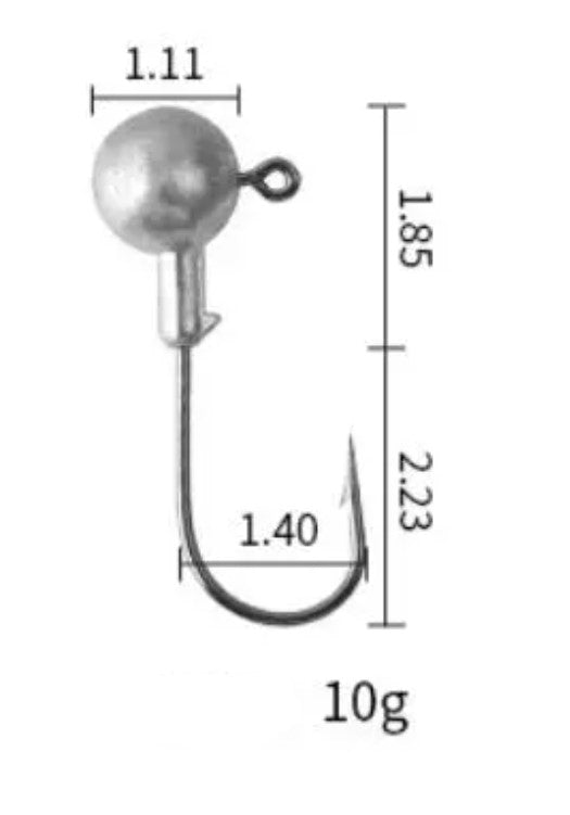 10g Lead Ball Jig Heads