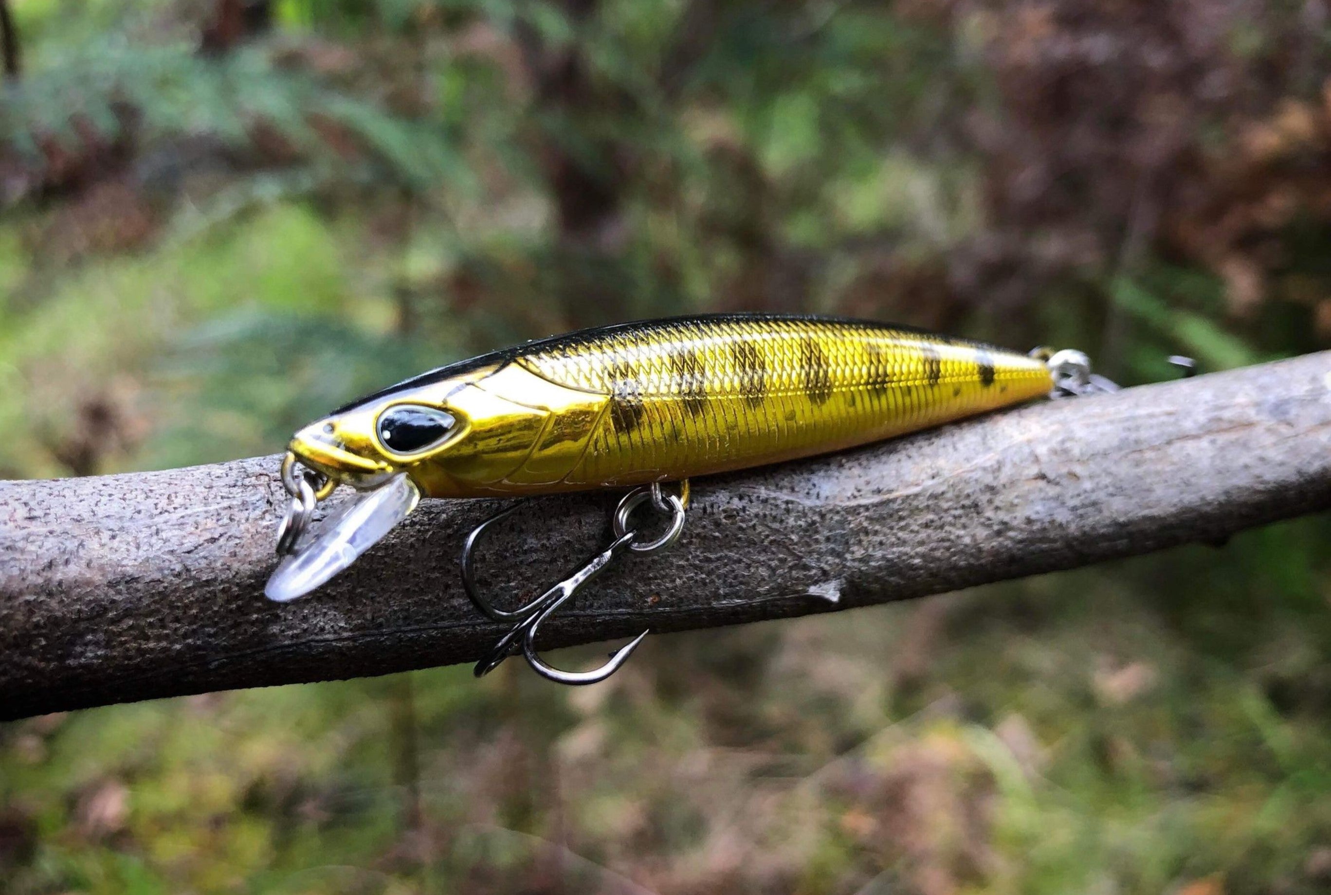 Liquid Gold 65mm Minnow - Black Tye