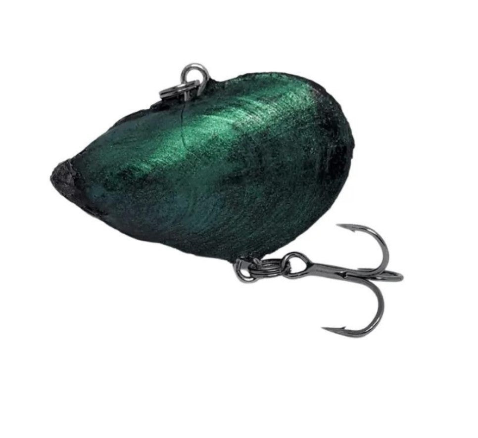 Fishmad Mussel Lure - Algae Green - Small