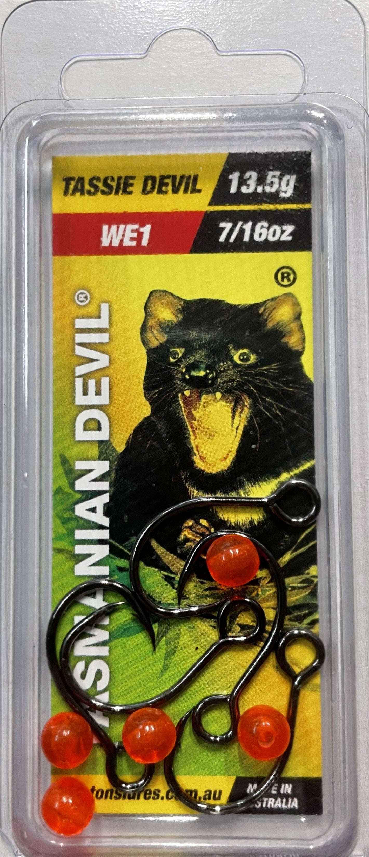 Tasmanian Devil In-Line Single Hook 5pk -  #1 (WE1)